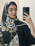 روسری جنس حریر دور دستدوز در ۶ طرح