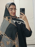 روسری جنس حریر دور دستدوز در ۶ طرح