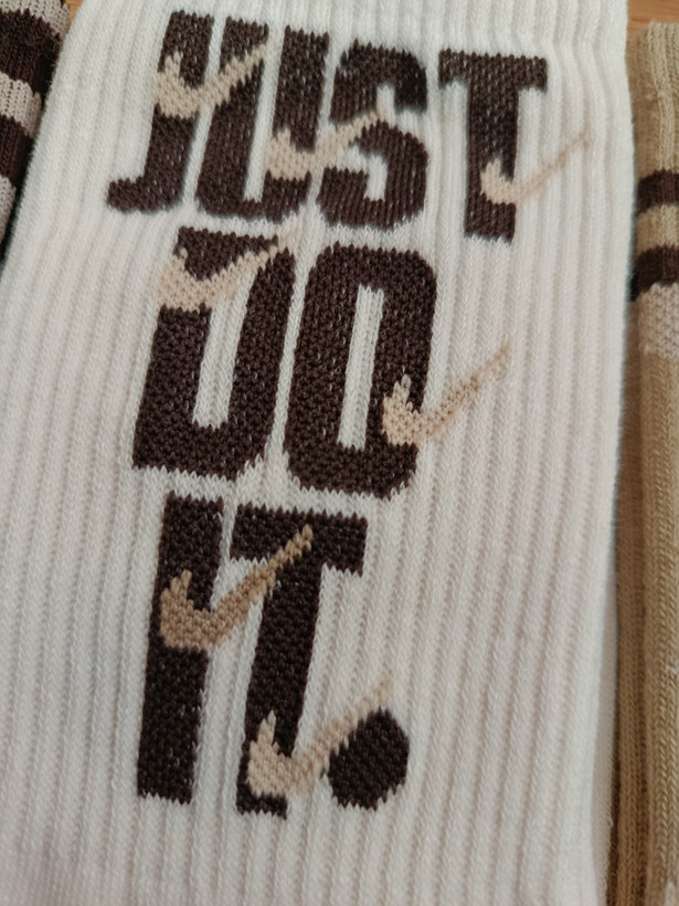 جوراب ساق بلند زنونه نخ پنبه JUST DO IT در ۵ طرح