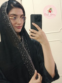 شال حریر دور نگین تک رنگ