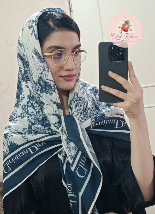 روسری حریر Diyor دست دوز در ۶ رنگ