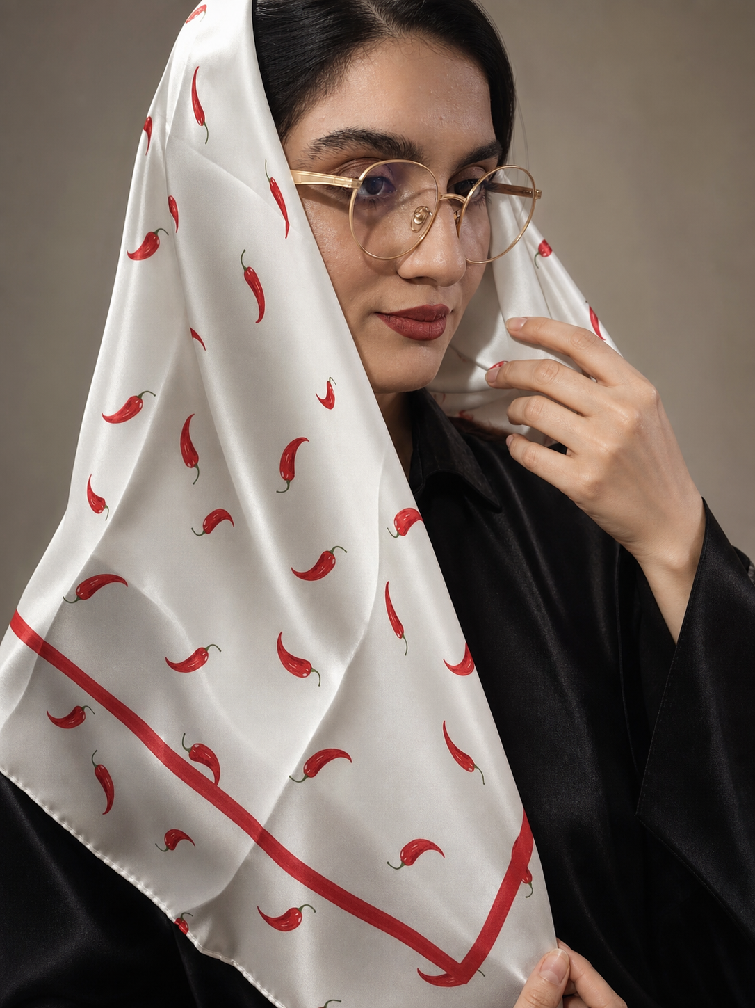 مینی اسکارف فلفل جنس حریر در ۳ رنگ