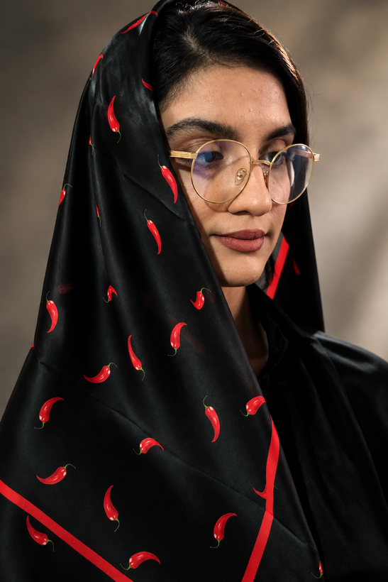 مینی اسکارف فلفل جنس حریر در ۳ رنگ