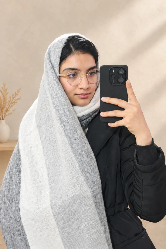 بیگ اسکارف پشمی آبرنگی در ۴ رنگ